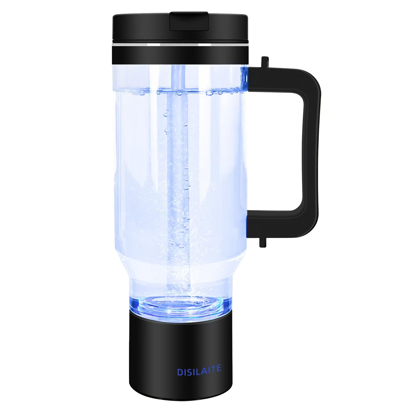 10000PPB+ Hydrogen Water Bottle SPE PEM Technology Hydrogen Water Generator with Seven Colorful Light-Best Hydrogen Water Technology (S-Black)