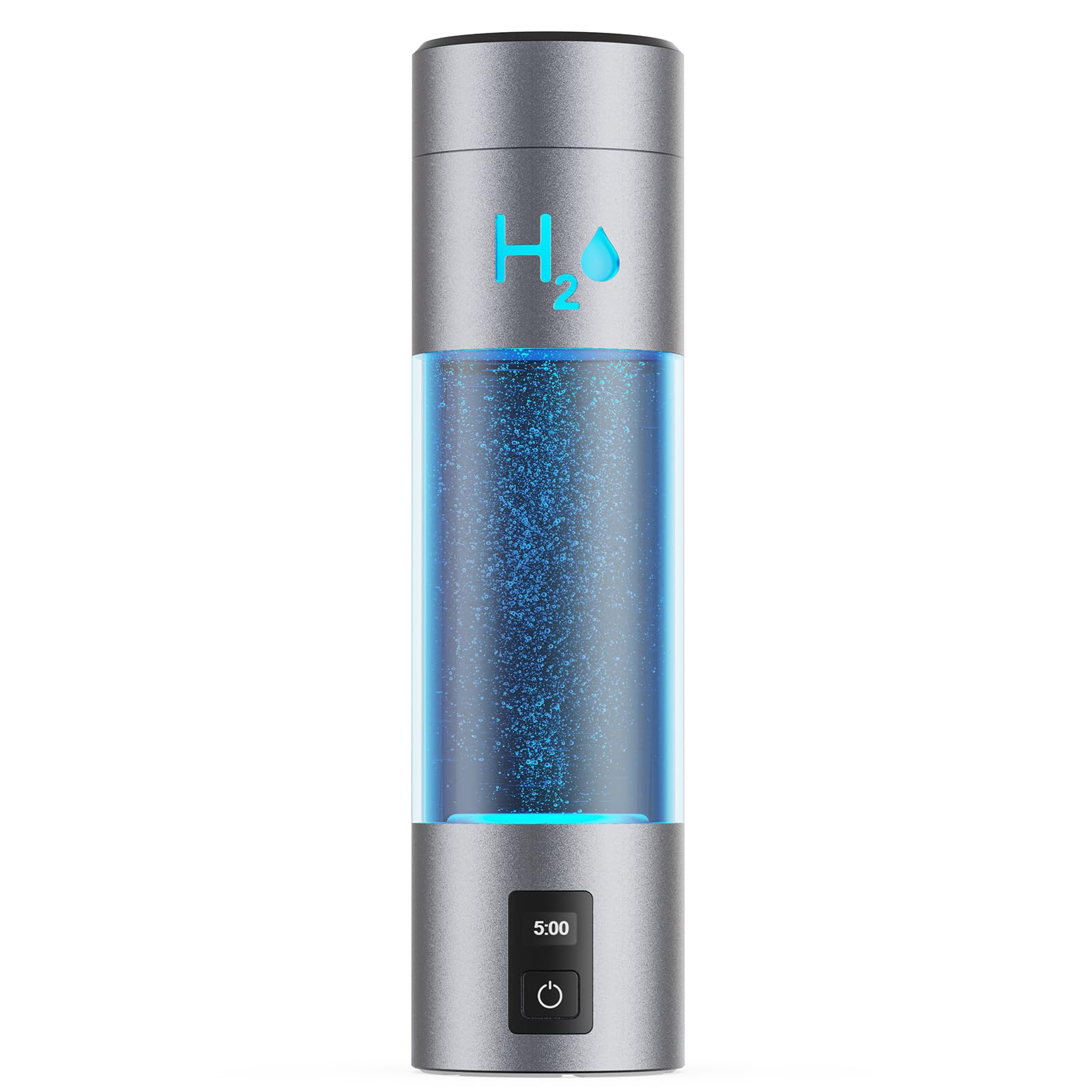 9.5oz High-grade Portable Hydrogen Water Bottle with Food-grade PC Cup Body & HydrogenLock Tech, Up to 6000ppb in 10mins/4000ppb in 5mins, Hydrogen Water Bottle Generator with SPE & PEM Tech