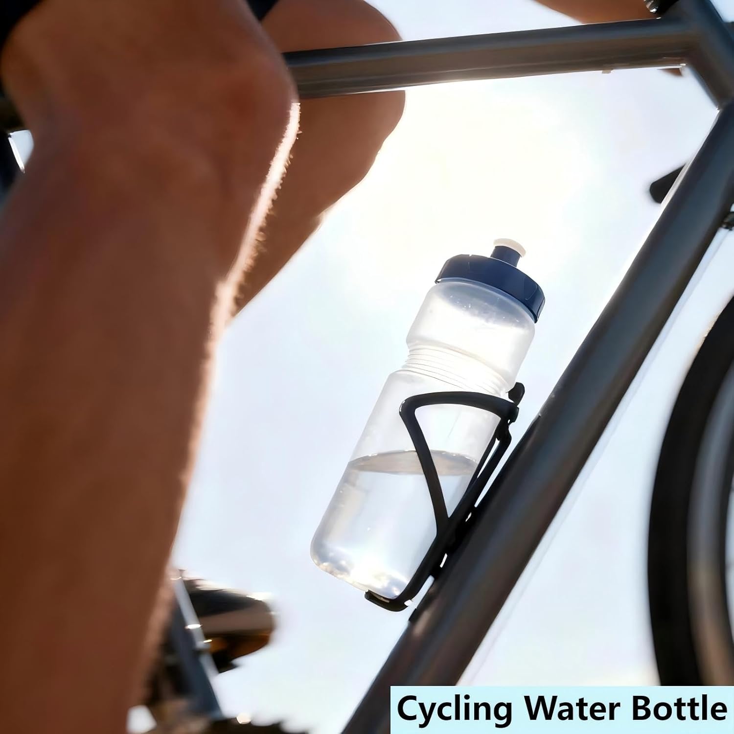 Squeeze Sports Water Bottle, 24oz Leak-Proof BPA-Free Cycling Water Bottles, Suitable for Cycling Gym Hiking Outdoor Sports.(clear)………