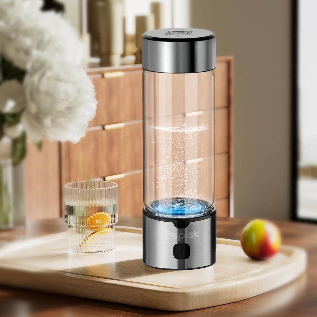 2025 New Hydrogen Water Generator Bottles, Hydrogenated Water Bottle with SPE PEM Technology, 460ml(16OZ) Hydrogen Water Bottle Generator for Home, Office, and Travel-Certified H2 Generator-Gift Box