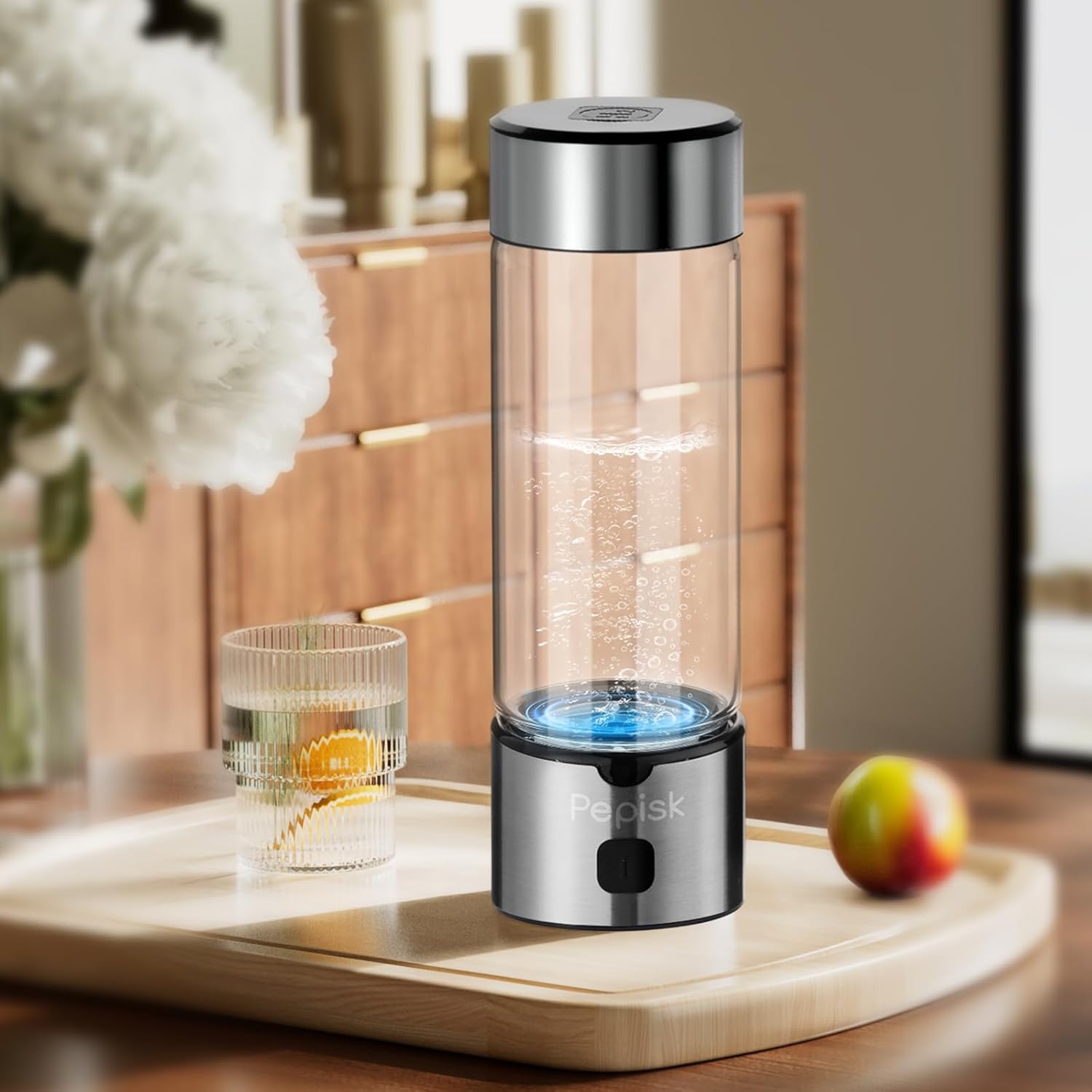 2025 New Hydrogen Water Generator Bottles, Hydrogenated Water Bottle with SPE PEM Technology, 460ml(16OZ) Hydrogen Water Bottle Generator for Home, Office, and Travel-Certified H2 Generator-Gift Box