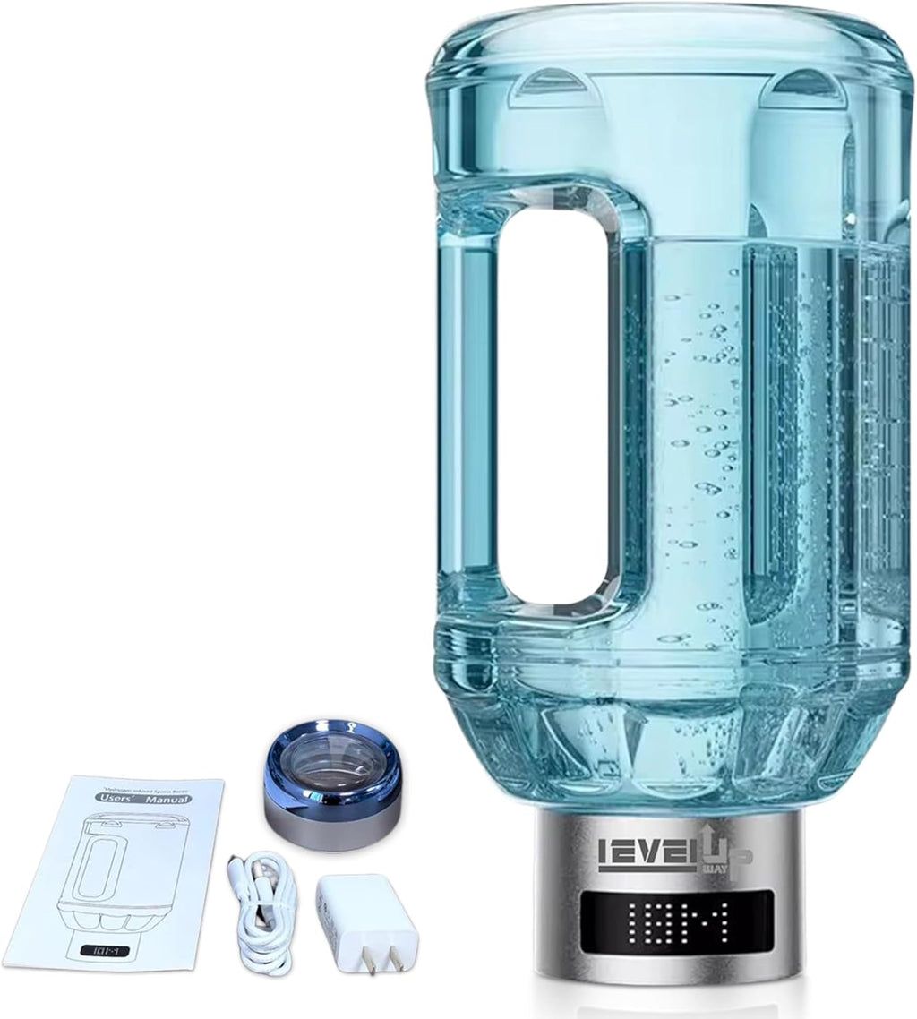 2026 New Hydrogen Water Bottle Jug – Portable Hydrogen Water Generator with Digital Display – Up to 4000PPB - 51oz Capacity – Premium Hydration Solution for Home, Office & Gym