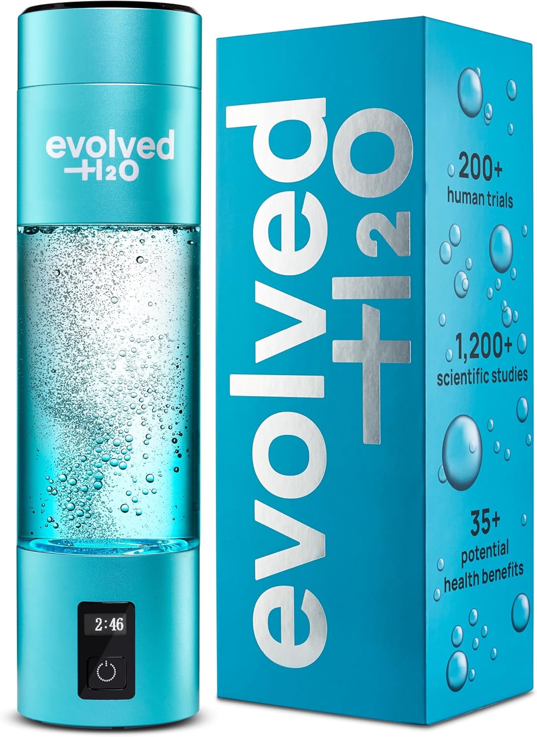 Certified Hydrogen Water Bottle Generator I 6200 PPB Portable Ionizer I SPE PEM Electrolysis I Rechargeable I Aussie Owned I Enhance Hydration & Wellness I 270ml/9.13oz (Blue)