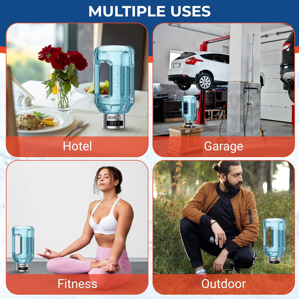 2026 New Hydrogen Water Bottle Jug – Portable Hydrogen Water Generator with Digital Display – Up to 4000PPB - 51oz Capacity – Premium Hydration Solution for Home, Office & Gym